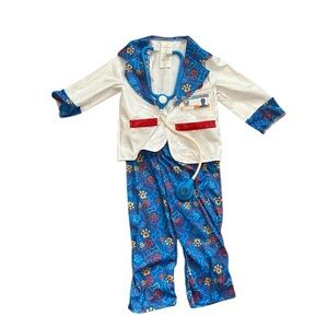 3Pc Veterinarian Pet Animal Doctor Coat Halloween Dress Ups Costume Set